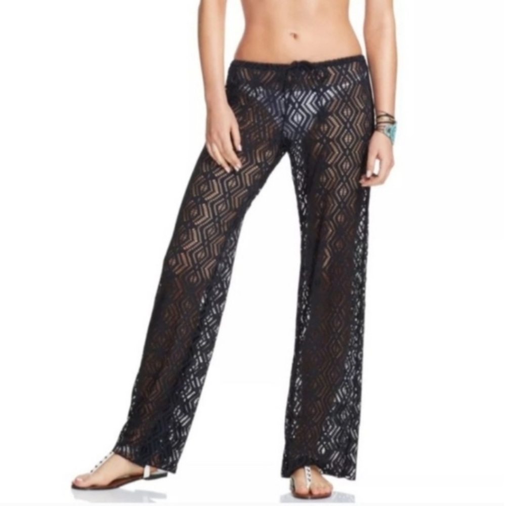 Black Sheer Lace Pants